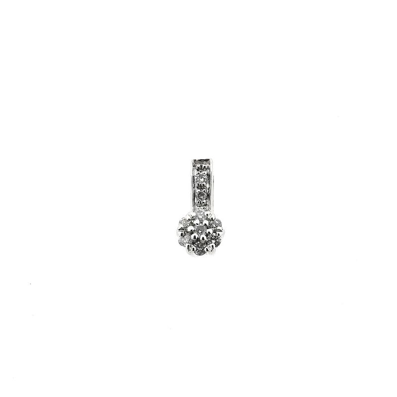Image 1 of White gold ZINZI pendant with diamond; 0.09 ct.