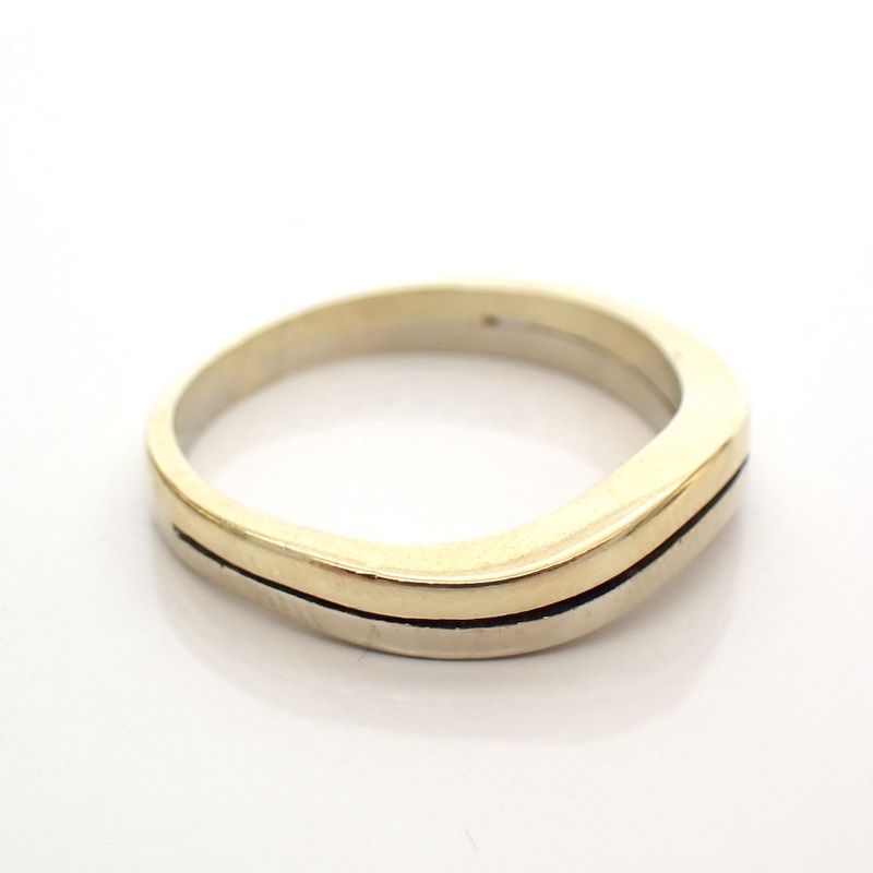 Image 2 of Two-tone gold subtle ring