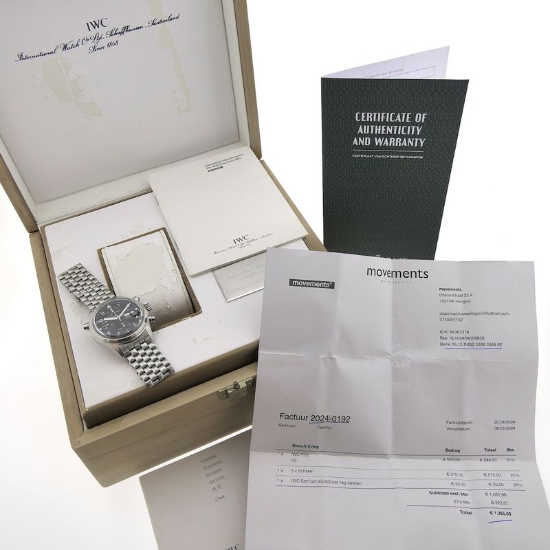 Image 20 of IWC Flieger 'Doppelchronograph' IW371319; Automatic men's watch with rattrapante chronograph