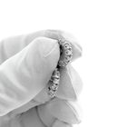 Image 7 of White gold semi-circular stud earrings with diamonds; 0.48 ct.