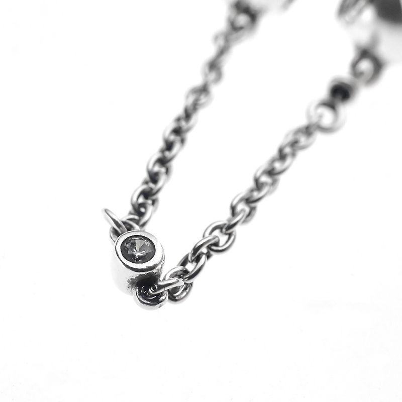 Image 3 of Pandora safety chain; Silver; Heart Relief | 8 cm