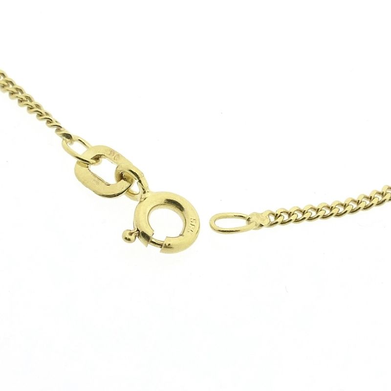 Image 5 of Gold gourmet link necklace with fixed pendant and zirconia