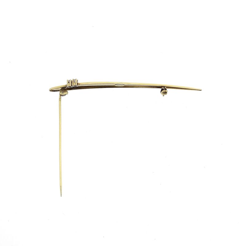 Afbeelding 7 van Gouden broche met zirconia