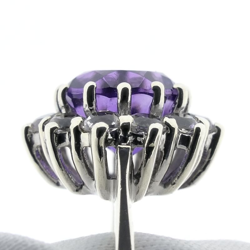 Image 4 of 8 Ct. Entourage/cocktail ring with amethyst and zirconia