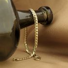 Image 2 of Gold flat gourmet link bracelet | 19.5 cm