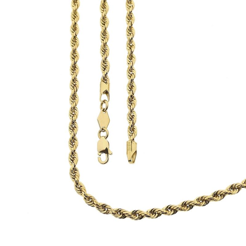 Image 1 of Gold twisted link chain | 45 cm