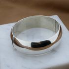 Image 2 of Wide Silver Slave Bracelet; Size S/M
