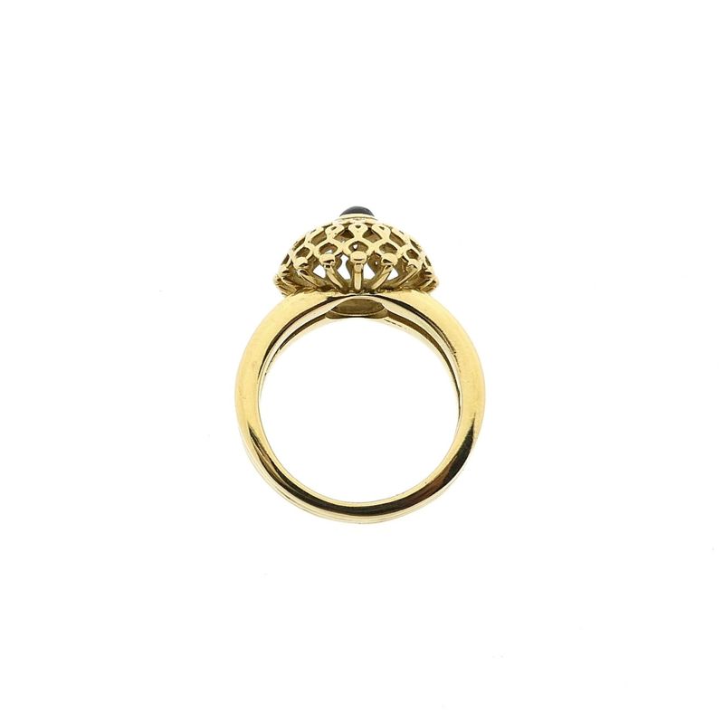 Afbeelding 9 van Vintage gouden ring met toermalijn