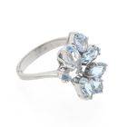 Image 3 of White gold cocktail ring with aquamarine