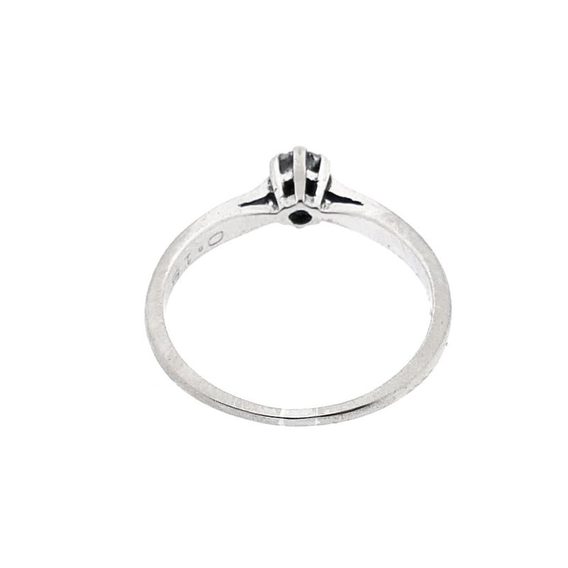 Image 3 of White gold solitaire ring with diamond; 0.18 ct.