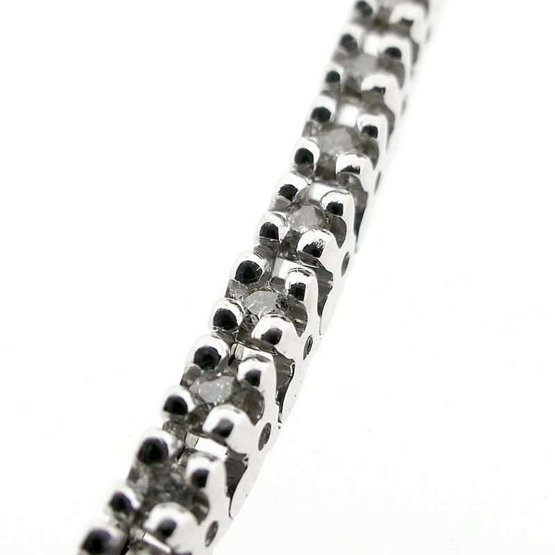 Image 7 of White gold tennis bracelet with diamond; 1.00 ct.