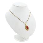 Image 5 of Antique Gold Pendant with Blood Coral
