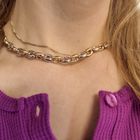 Image 8 of Two-tone gold fantasy link necklace