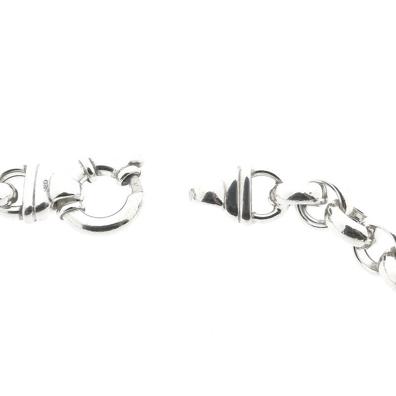 Image 5 of Silver robust jasseron link chain | 44 cm