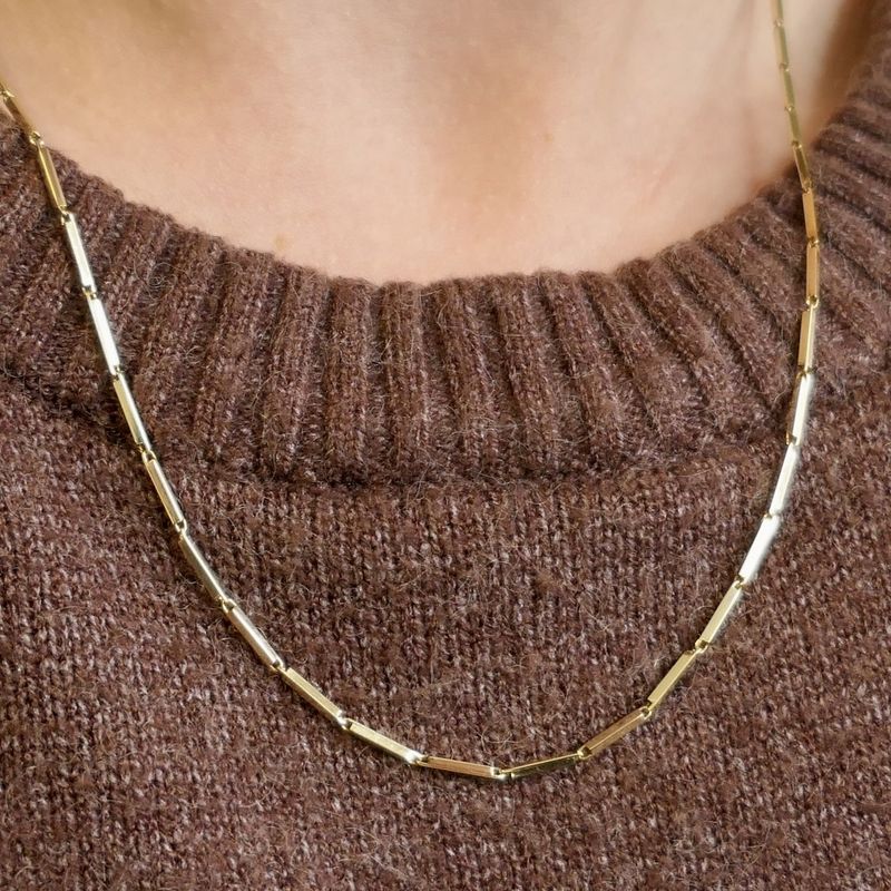 Image 9 of Gold chain with bars | 50.5 cm