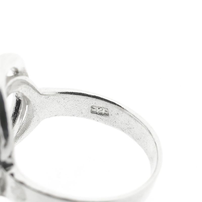 Image 6 of Silver ring with artistic design