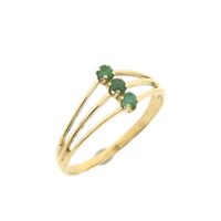 Gold ring with emerald | Vintage
