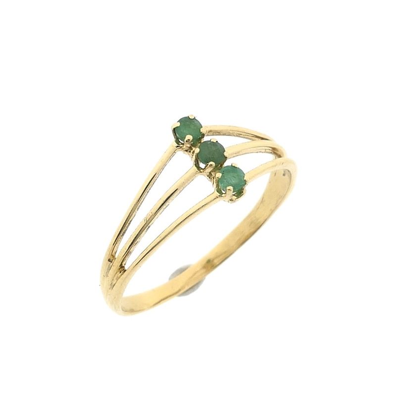 Image 1 of Gold ring with emerald | Vintage