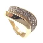 Image 2 of Gold pavé ring with zirconia