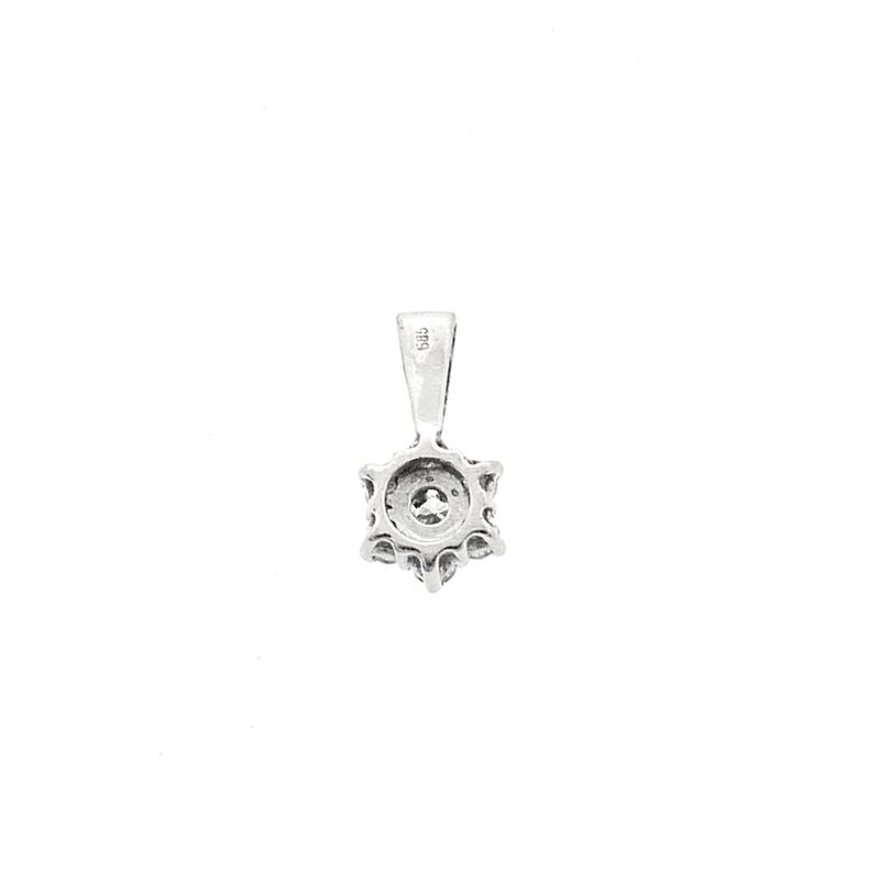 Image 4 of White gold minimalist pendant with diamond | 0.21 ct.