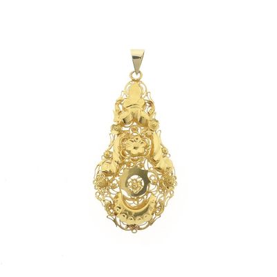 Image 1 of Gold pendant of a hat bell