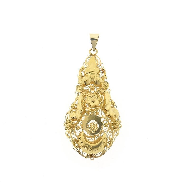 Image 1 of Gold pendant of a hat bell