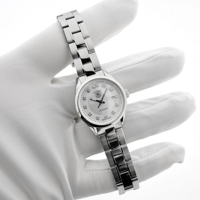 Image 9 of TAG Heuer Carrera Automatic 'Mother of Pearl' WV2411; Women's watch with diamonds