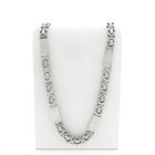 Image 1 of Long silver flat king chain | 72 cm