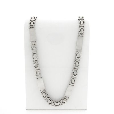 Long silver flat king chain | 72 cm Image 1 of Long silver flat king chain | 72 cm