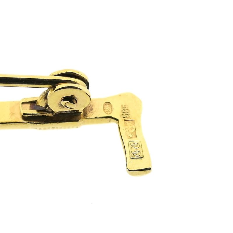 Image 6 of Gold brooch of a horseshoe