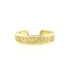 Image 1 of Gold wide slave bracelet with engravings; Size M
