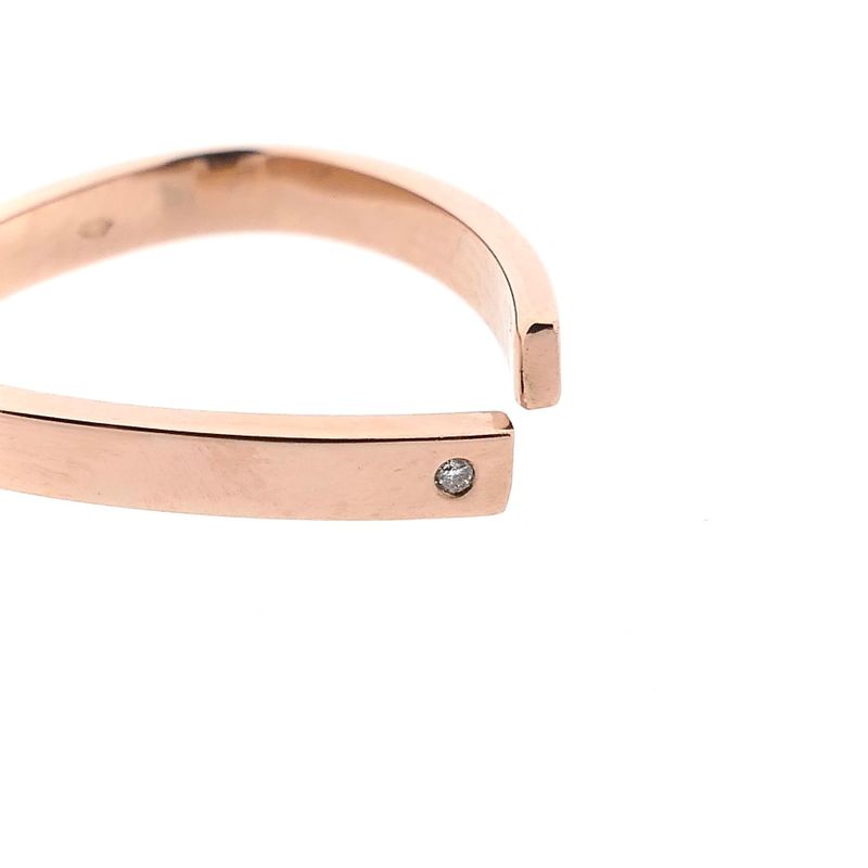 Afbeelding 6 van Jeunesse roségouden ring met diamant; 0,01 ct.