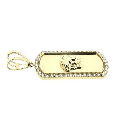 Gold pendant with the head of Medusa and zirconia Image 2 of Gold pendant with the head of Medusa and zirconia