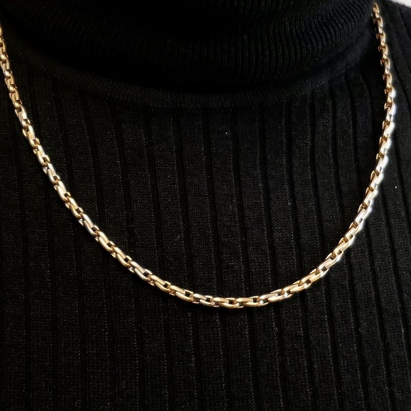 Image 9 of Two-tone gold fantasy link necklace