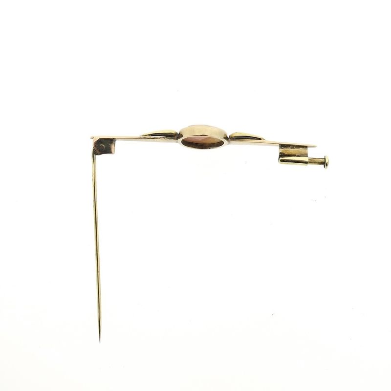Image 6 of Vintage two-tone gold brooch with cameo