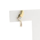 Image 4 of Diamonde Bicolor Gold Earrings with Diamonds; 0.07 ct.