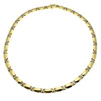 Two-tone gold fantasy link chain | 45 cm