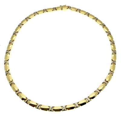 Image 1 of Two-tone gold fantasy link chain | 45 cm
