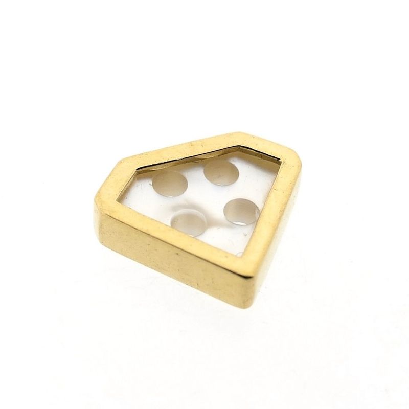 Image 5 of Gold button with mother of pearl