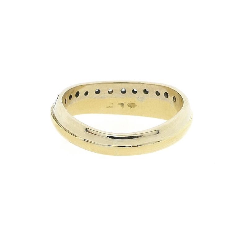 Image 2 of Two-tone gold ring with diamond; 0.26 ct.