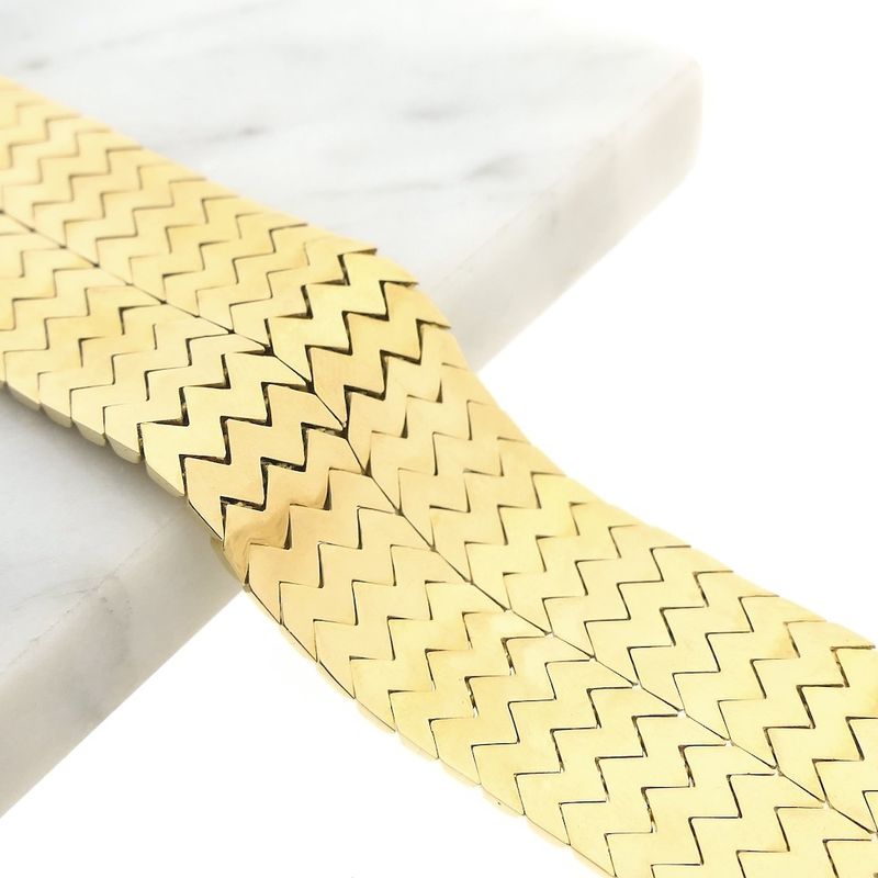 Image 5 of Vintage gold wide link bracelet