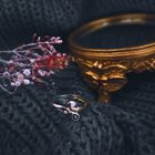 Image 2 of Gold ring with diamonds and sapphire | 0.04 ct.