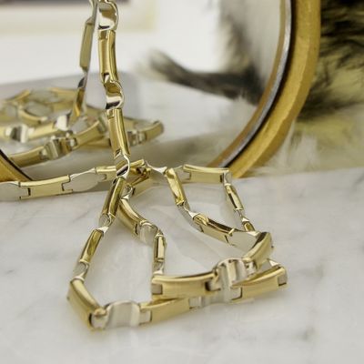 Image 2 of Bicolor gold fantasy link necklace