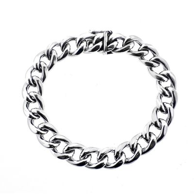 Image 1 of Silver gourmet link bracelet | 20.5 cm