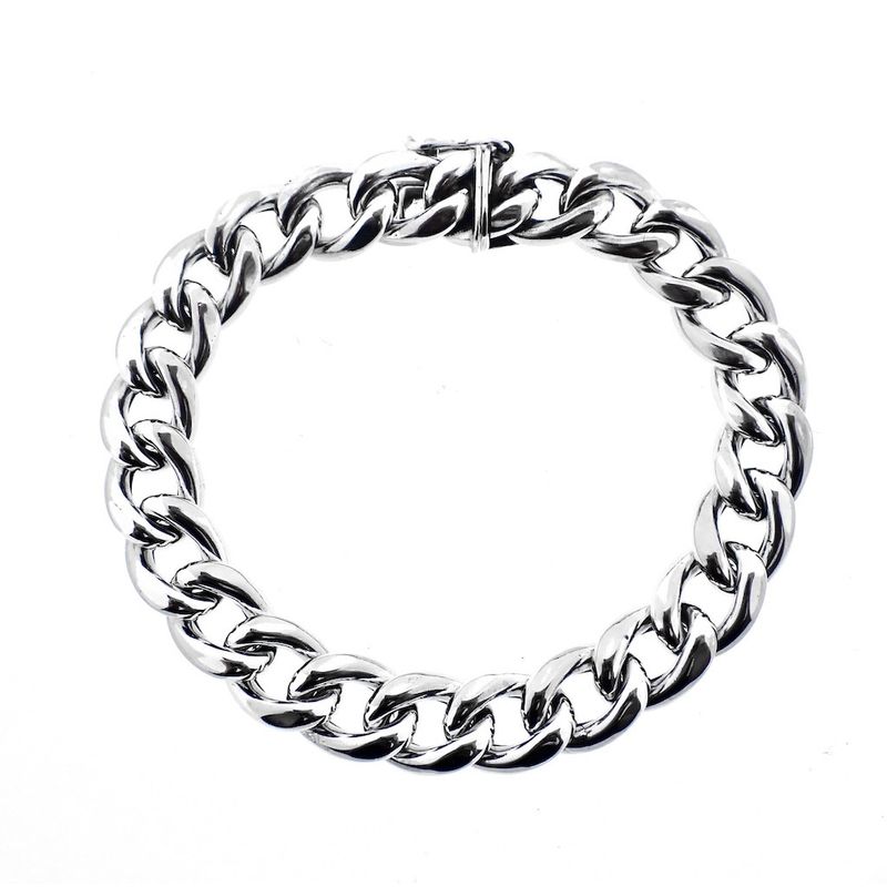 Image 1 of Silver gourmet link bracelet | 20.5 cm