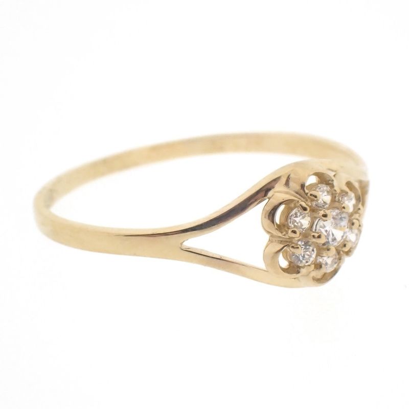 Image 5 of Gold ring with zirconia stones