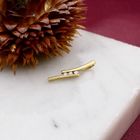 Afbeelding 2 van Gouden minimalistische hanger met diamant; 0,015 ct.
