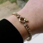 Image 6 of Two-tone gold gourmet link bracelet; 20 cm | Robust