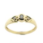 Image 3 of Golden fantasy ring set with diamond | 0.04 ct.