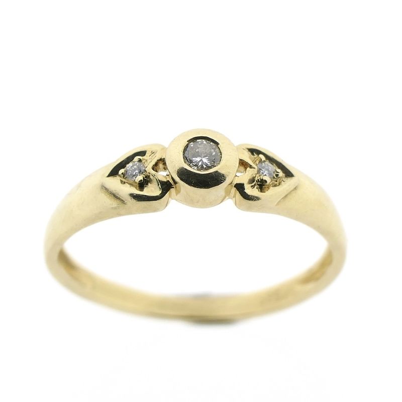 Image 3 of Golden fantasy ring set with diamond | 0.04 ct.